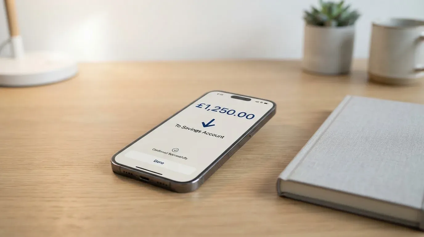 A phone showing a stablecoin transfer screen