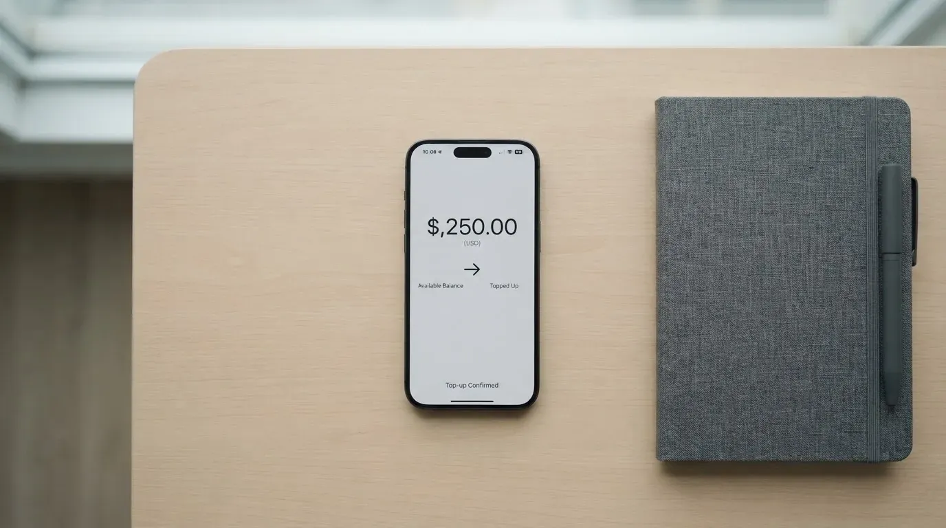 A phone showing a stablecoin transfer screen