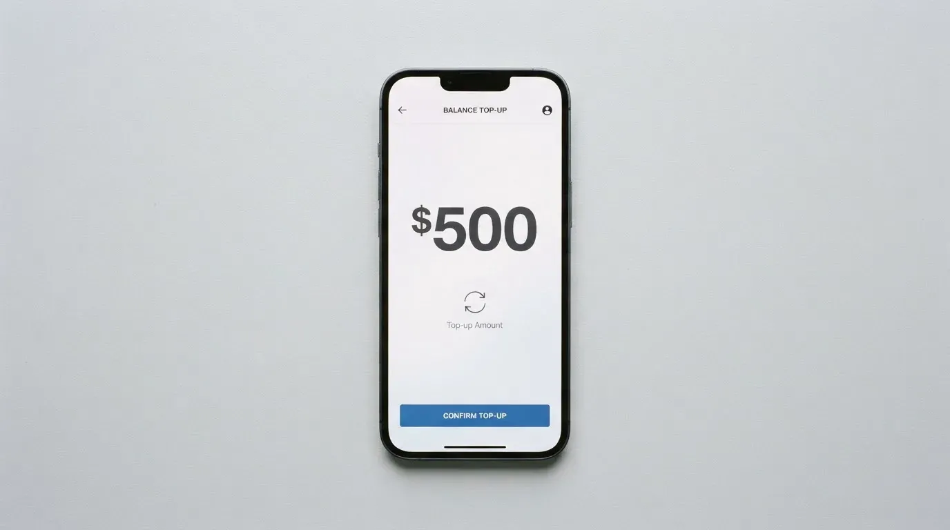 A phone showing a stablecoin transfer screen