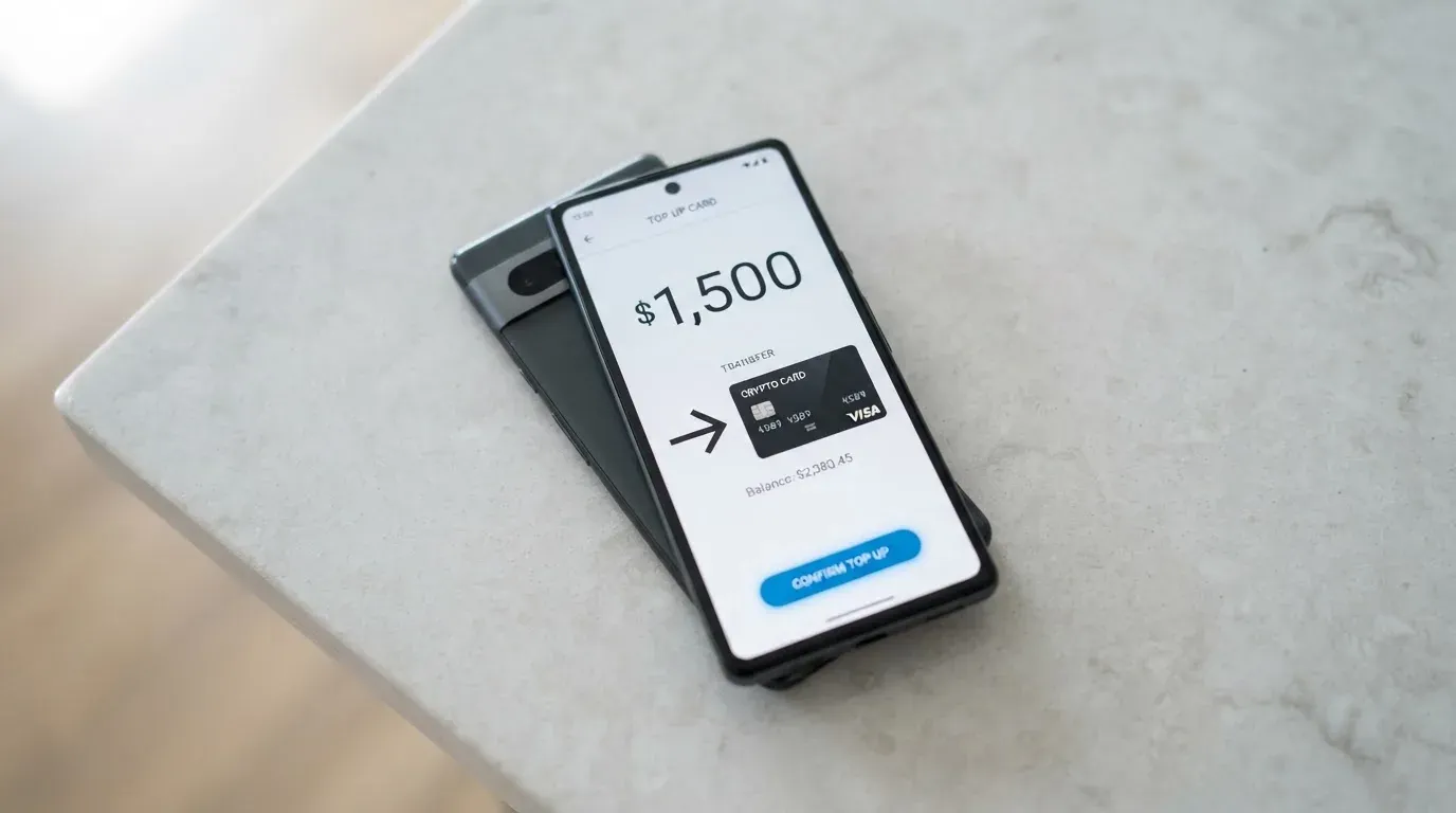 A phone showing a stablecoin transfer screen