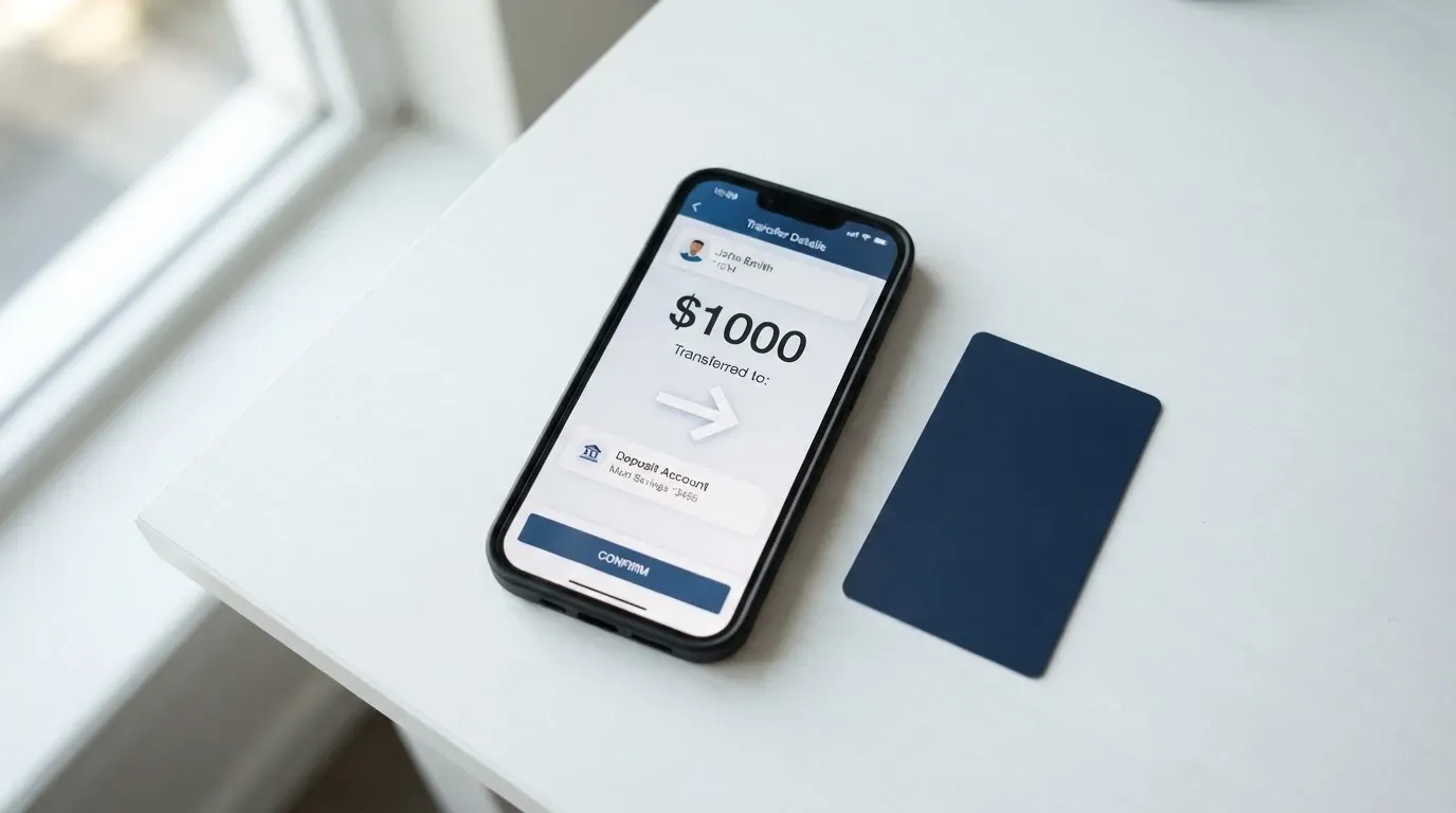 A phone showing a stablecoin transfer screen