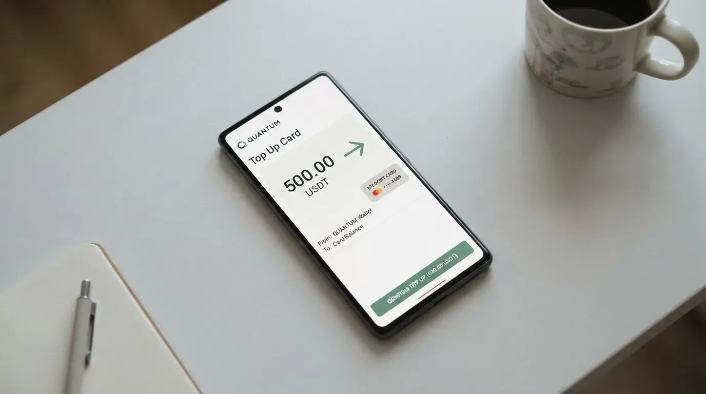 A phone showing a stablecoin transfer screen