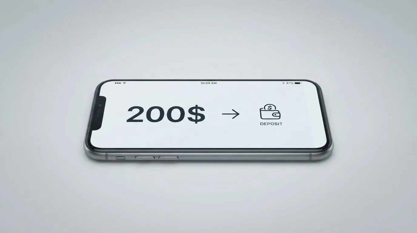 A phone showing a stablecoin transfer screen