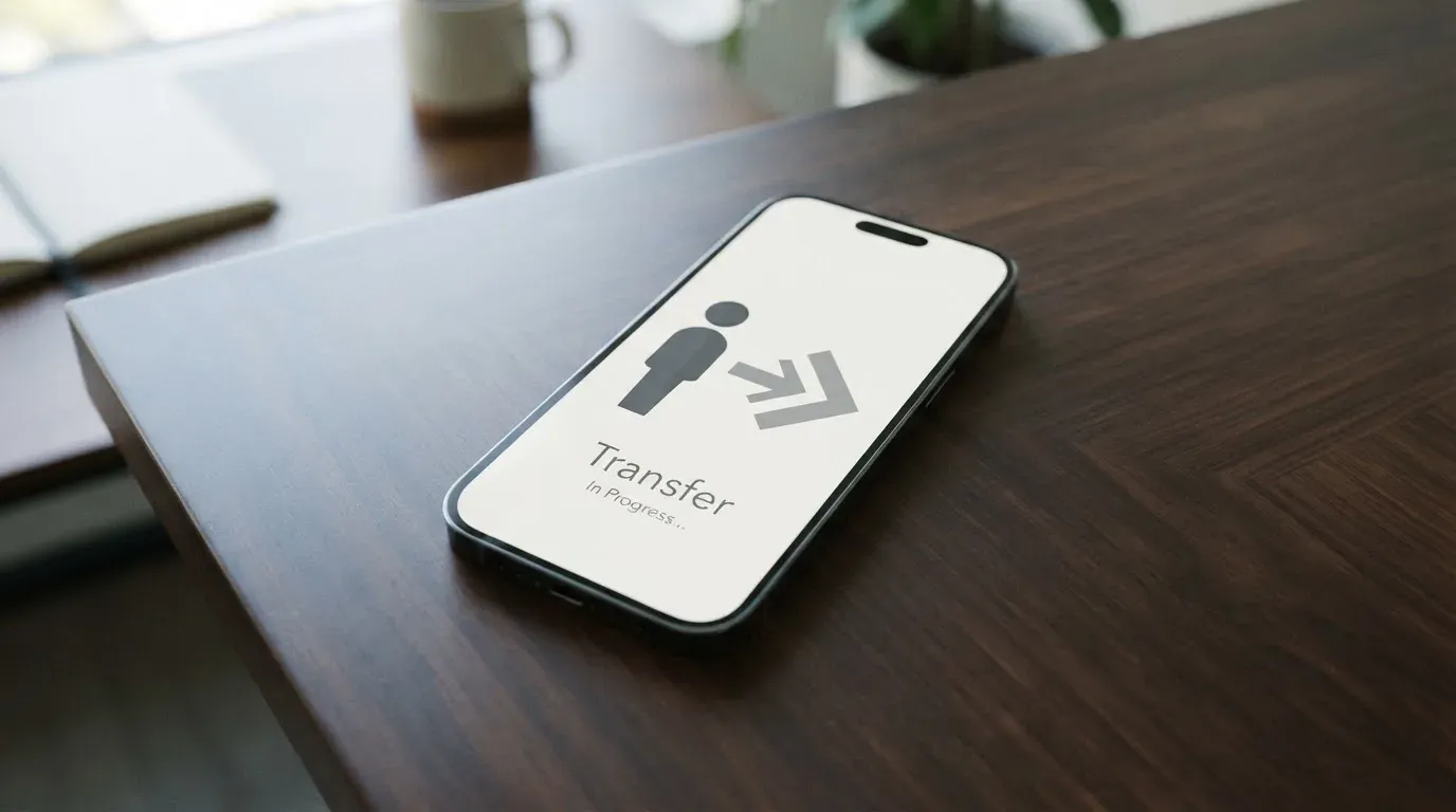 A phone showing a stablecoin transfer screen