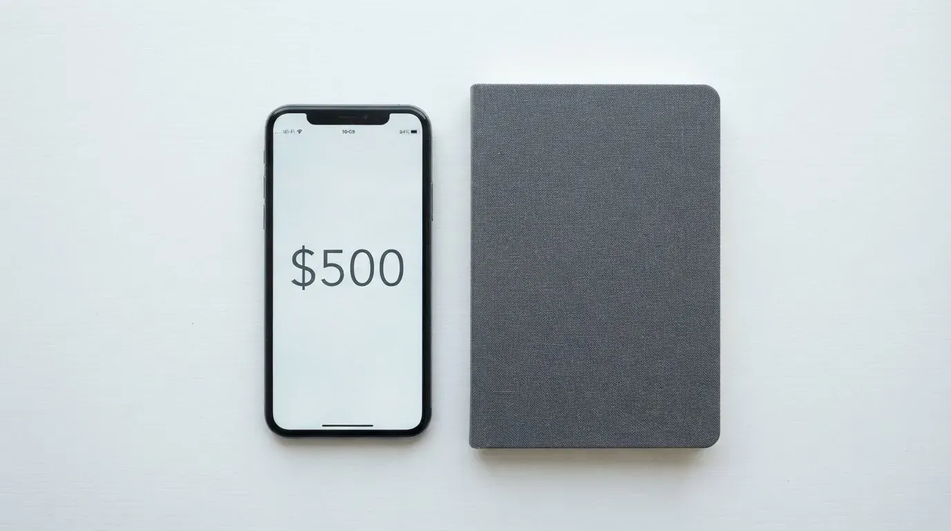A phone showing a stablecoin transfer screen