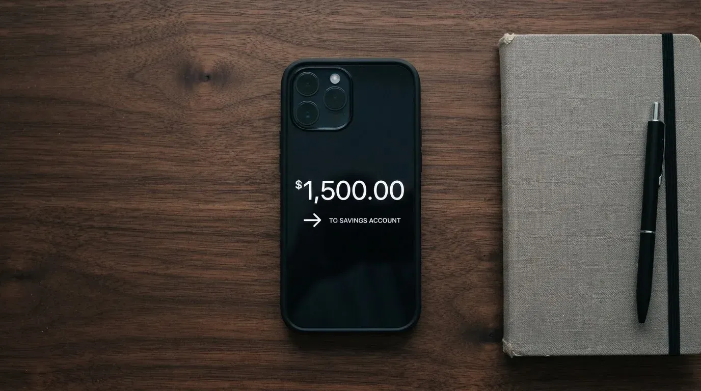 A phone showing a stablecoin transfer screen