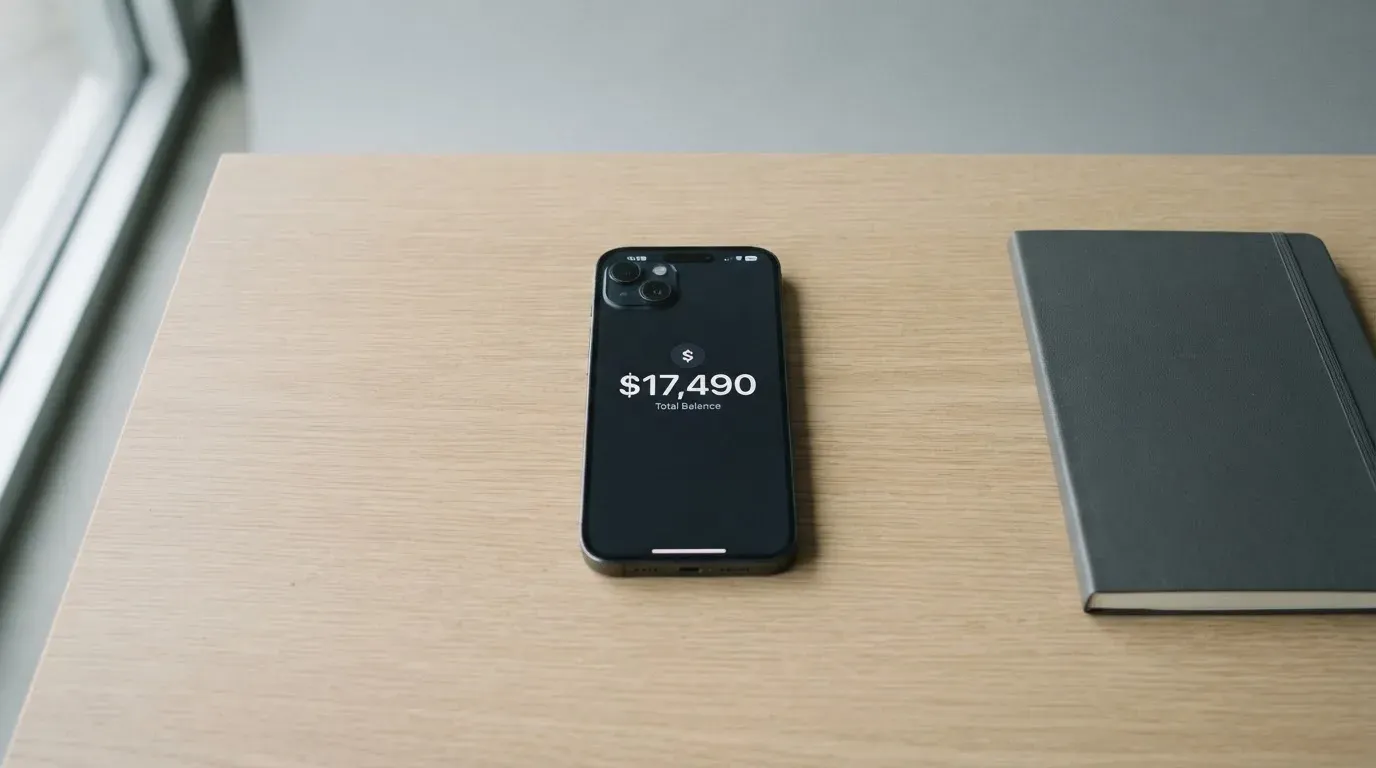 A phone showing a stablecoin transfer screen