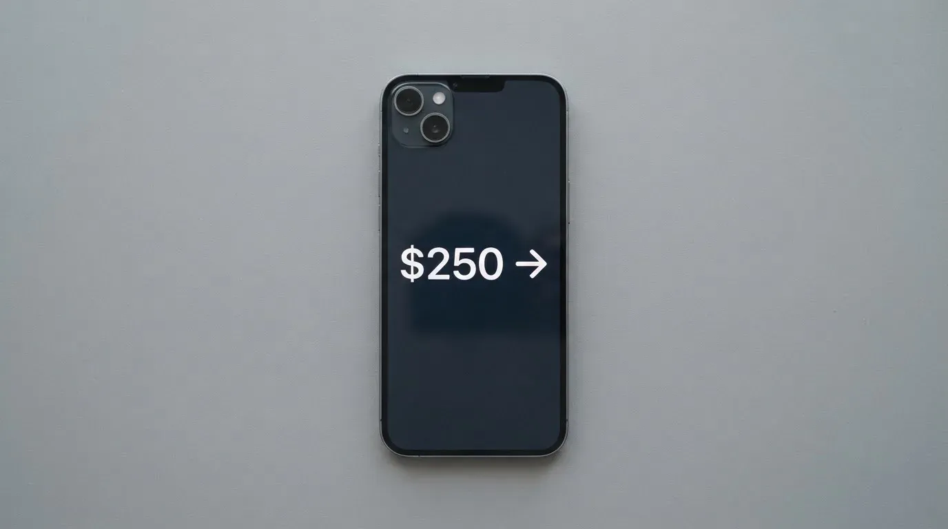 A phone showing a stablecoin transfer screen
