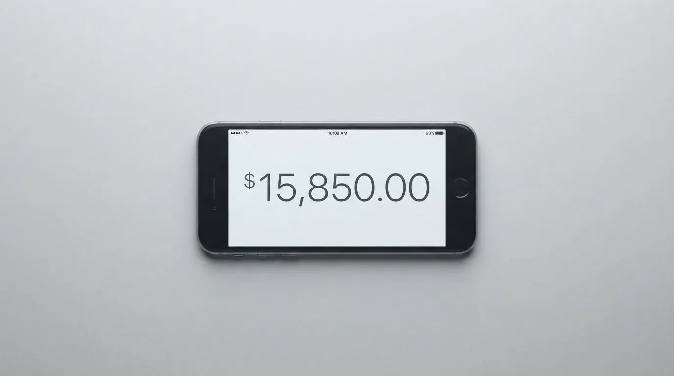 A phone showing a stablecoin transfer screen