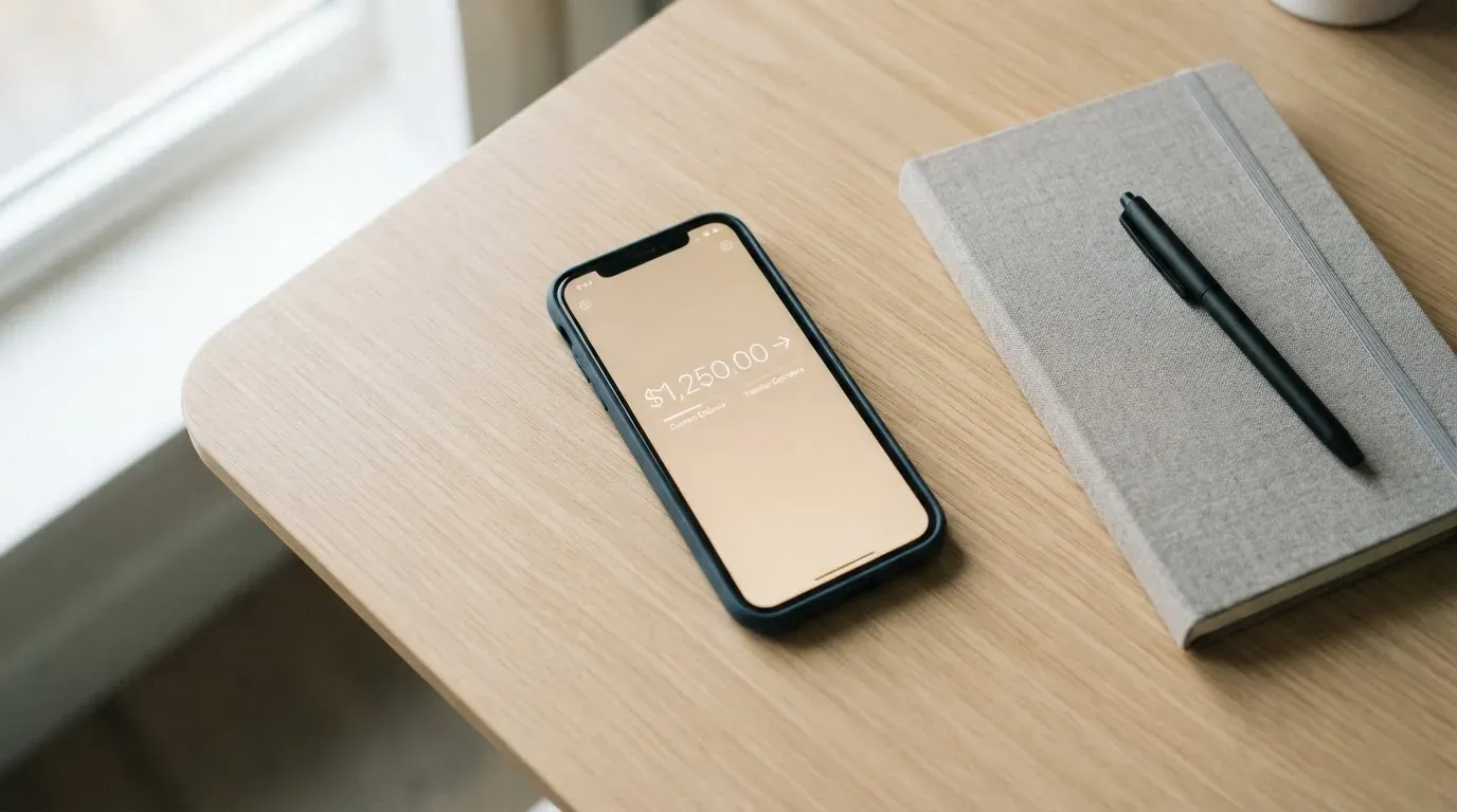 A phone showing a stablecoin transfer screen