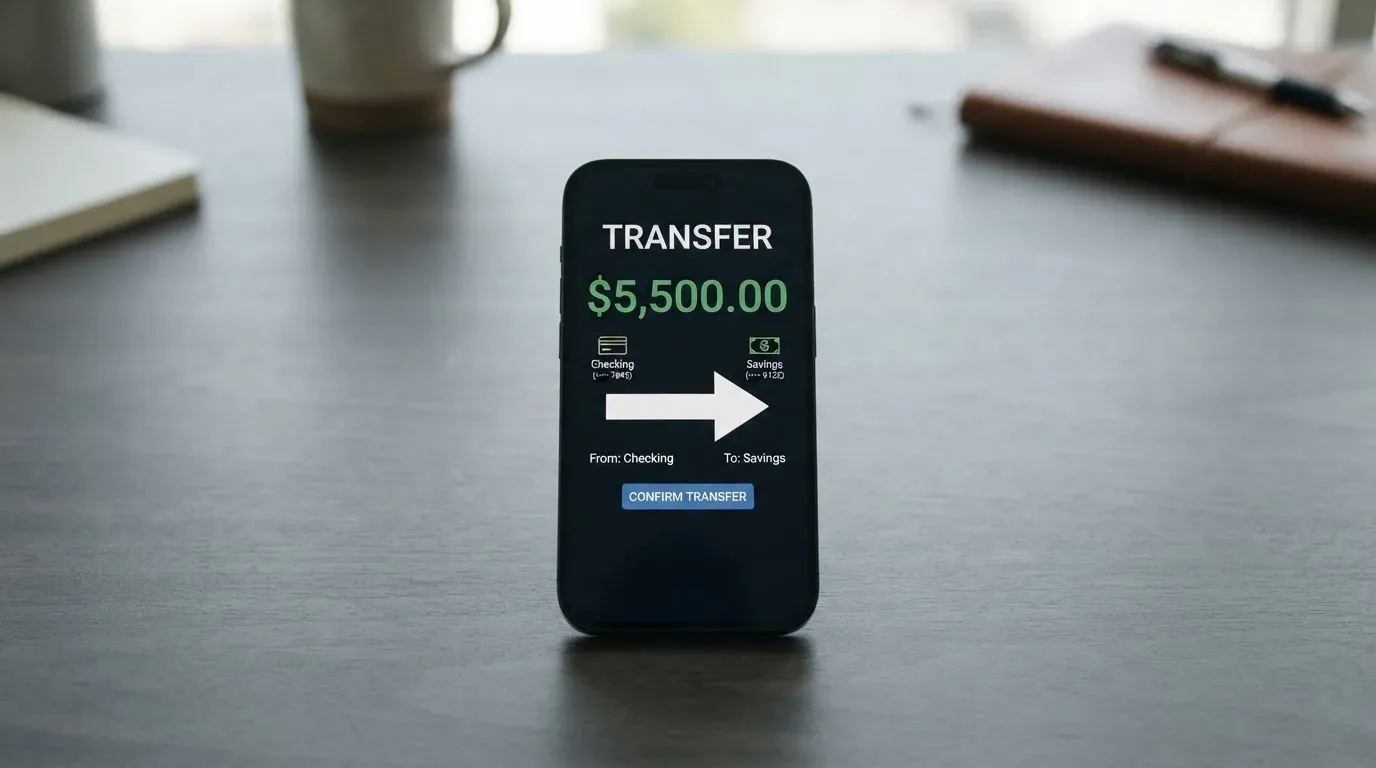 A phone showing a stablecoin transfer screen