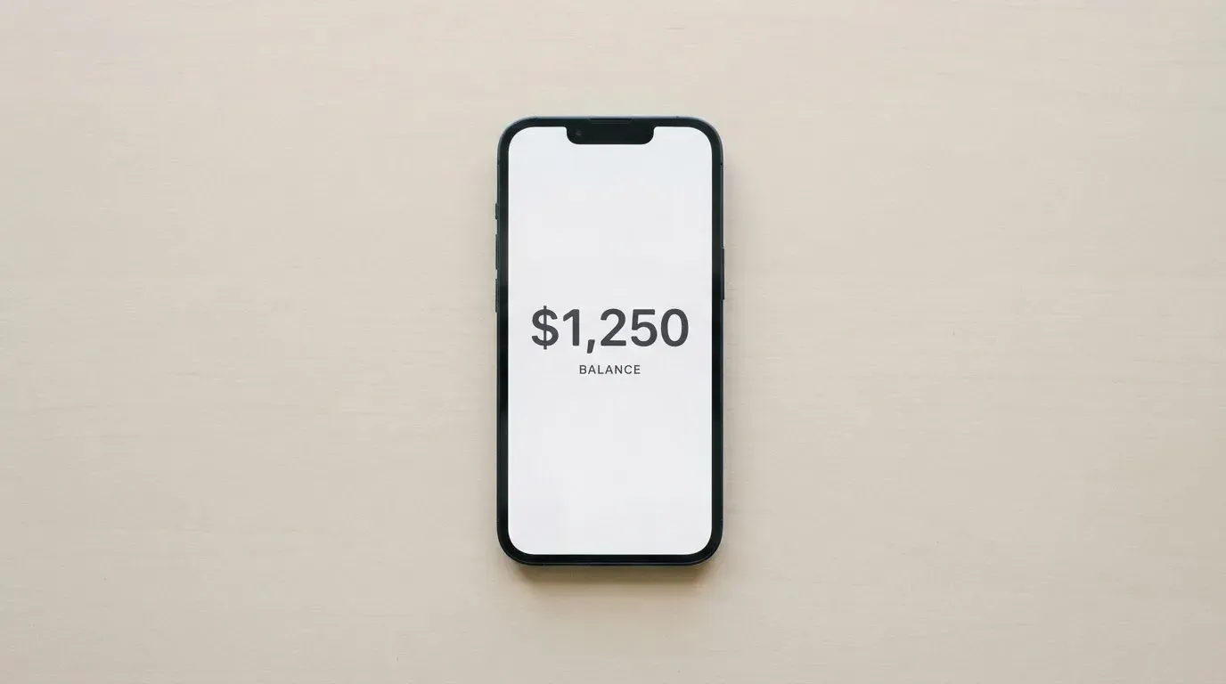 A phone showing a stablecoin transfer screen
