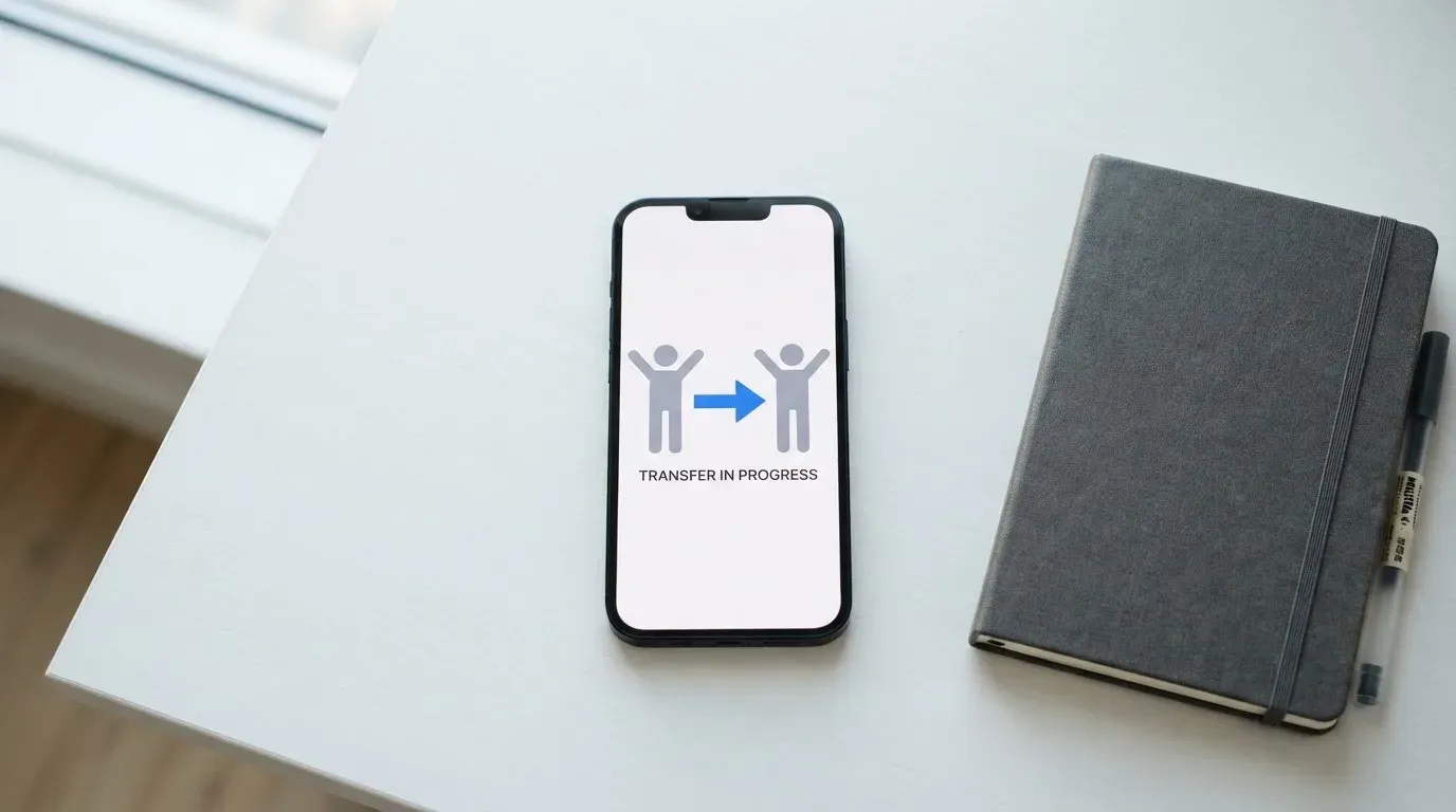 A phone showing a stablecoin transfer screen