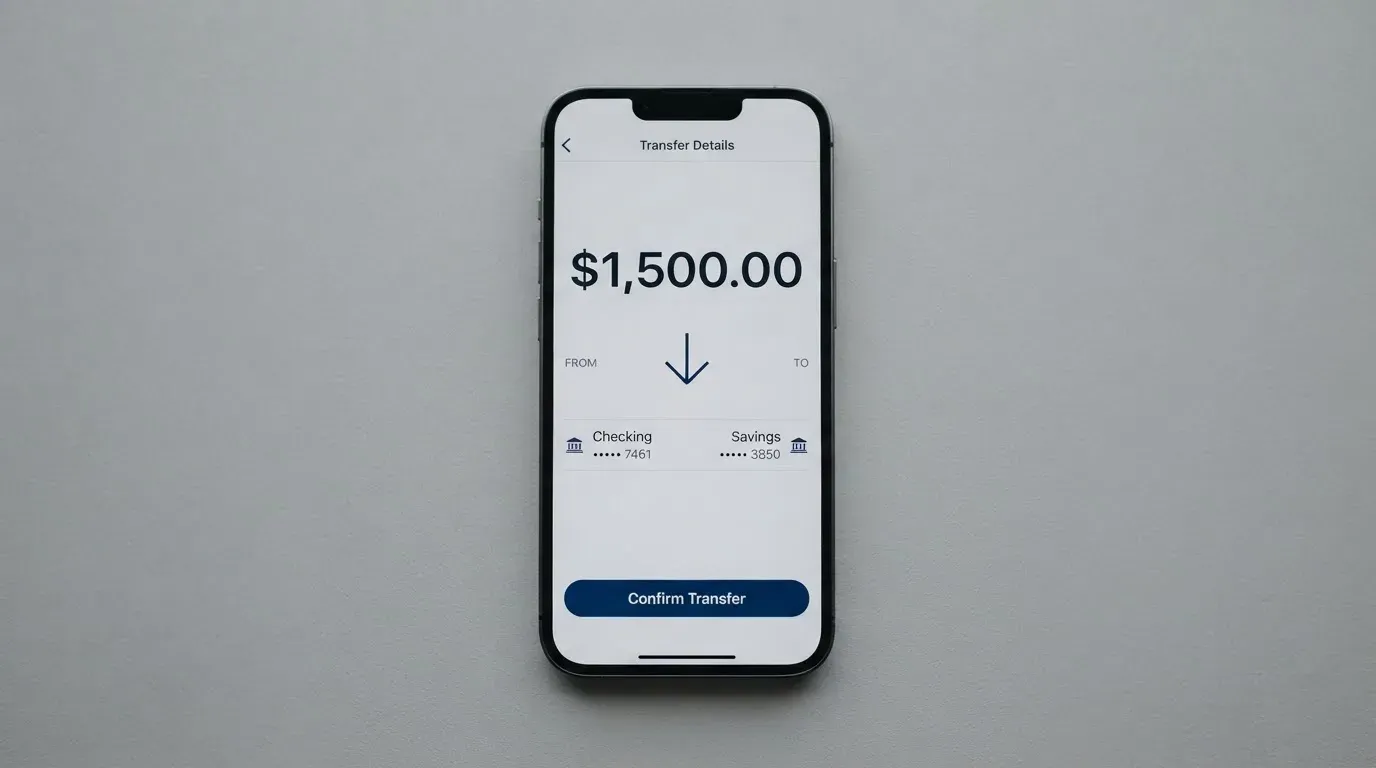 A phone showing a stablecoin transfer screen